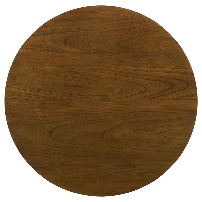 Mueller 48-inch Round Mindi Veneer Dining Table