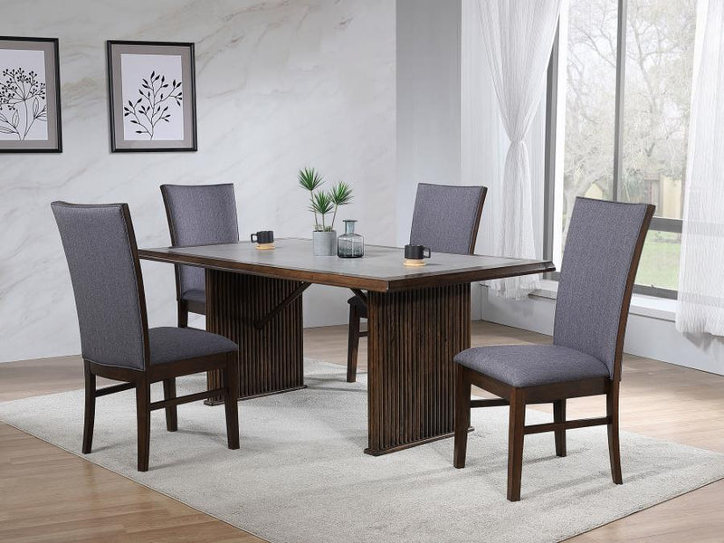 Juego de mesa de comedor rectangular Sherwood, marrón