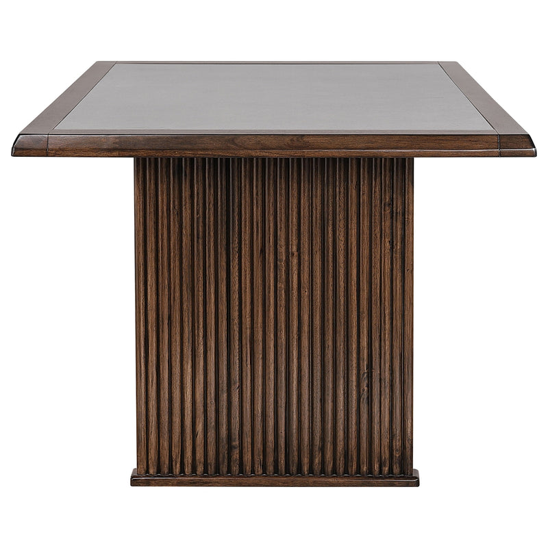 Juego de mesa de comedor rectangular Sherwood, marrón