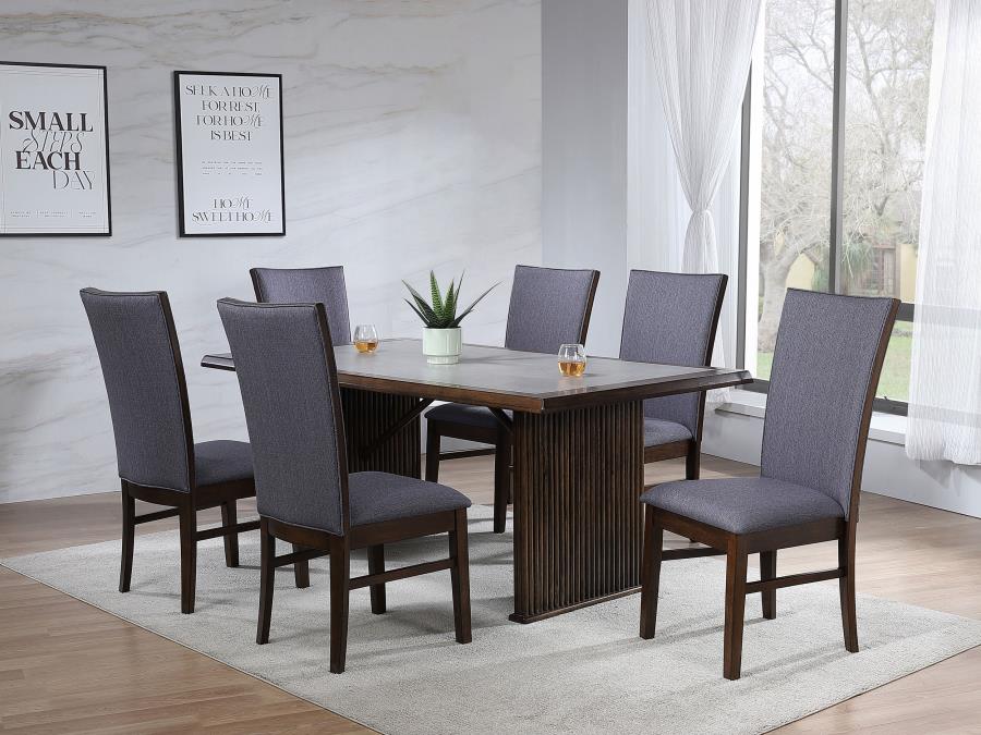 Sherwood Rectangular Dining Table Set Brown