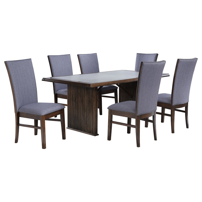 Juego de mesa de comedor rectangular Sherwood, marrón