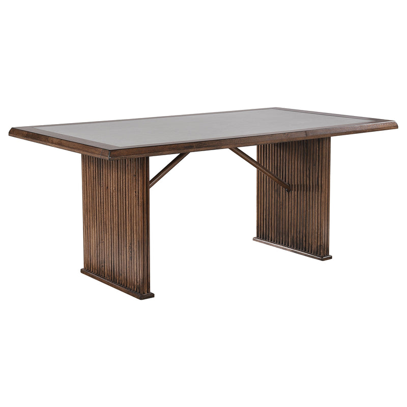 Juego de mesa de comedor rectangular Sherwood, marrón
