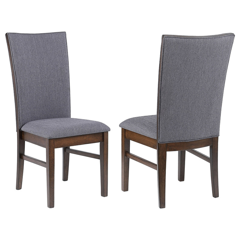 Silla lateral de comedor tapizada Sherwood gris (juego de 2)