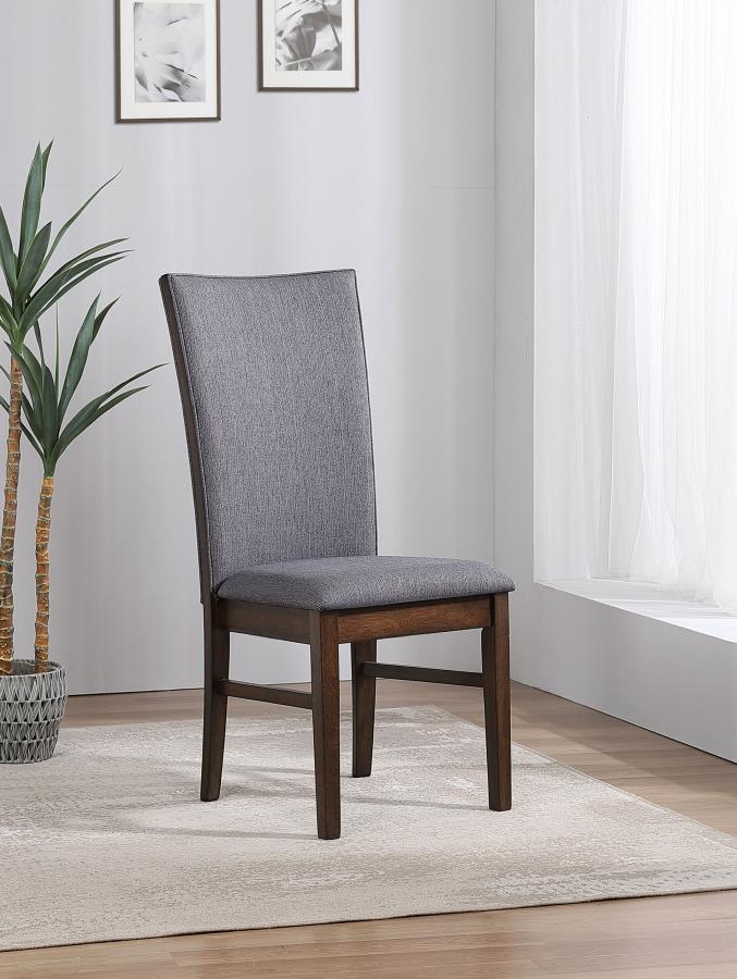 Silla lateral de comedor tapizada Sherwood gris (juego de 2)