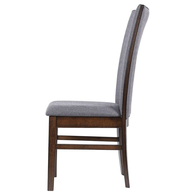 Silla lateral de comedor tapizada Sherwood gris (juego de 2)