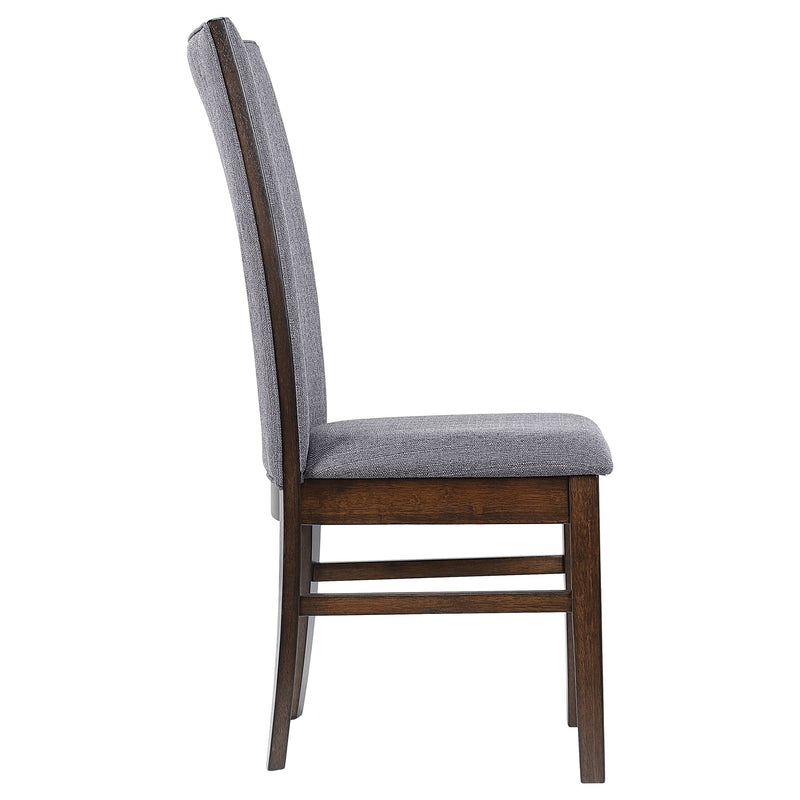 Silla lateral de comedor tapizada Sherwood gris (juego de 2)
