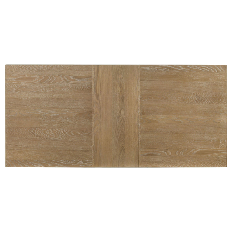 Adina Extension Dining Set Distressed Light Brown