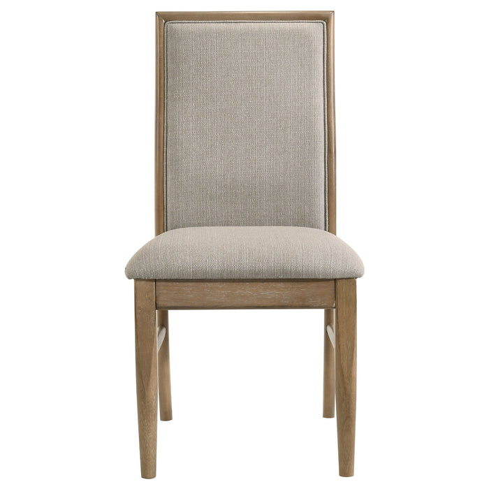 Adina Extension Dining Set Distressed Light Brown