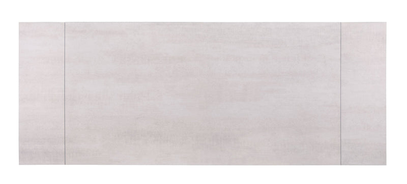 Mesa de comedor extensible con tapa de cristal de 97 pulgadas Vesa, color beige