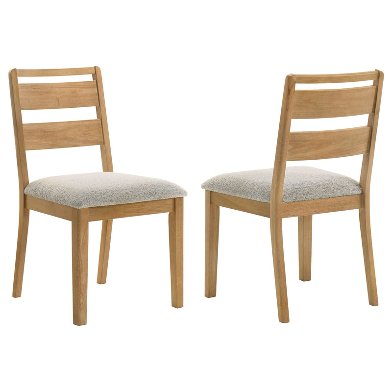 Silla auxiliar de comedor Duncan Ladder Back de roble lavado (juego de 2)
