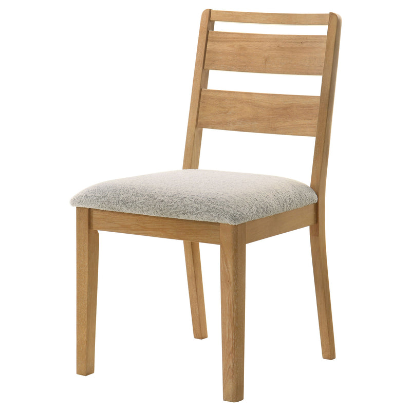 Silla auxiliar de comedor Duncan Ladder Back de roble lavado (juego de 2)