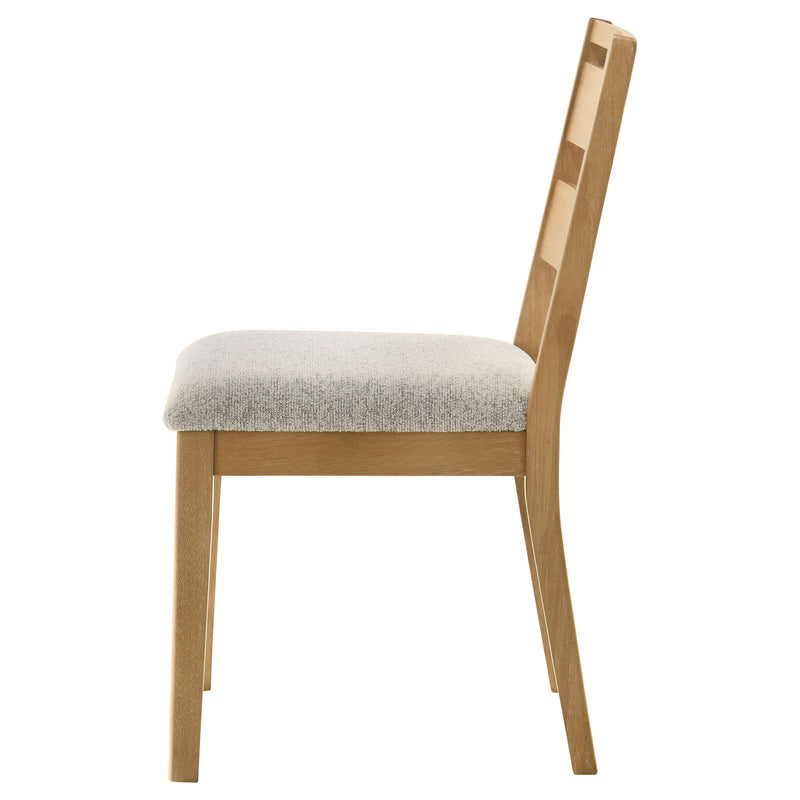 Silla auxiliar de comedor Duncan Ladder Back de roble lavado (juego de 2)