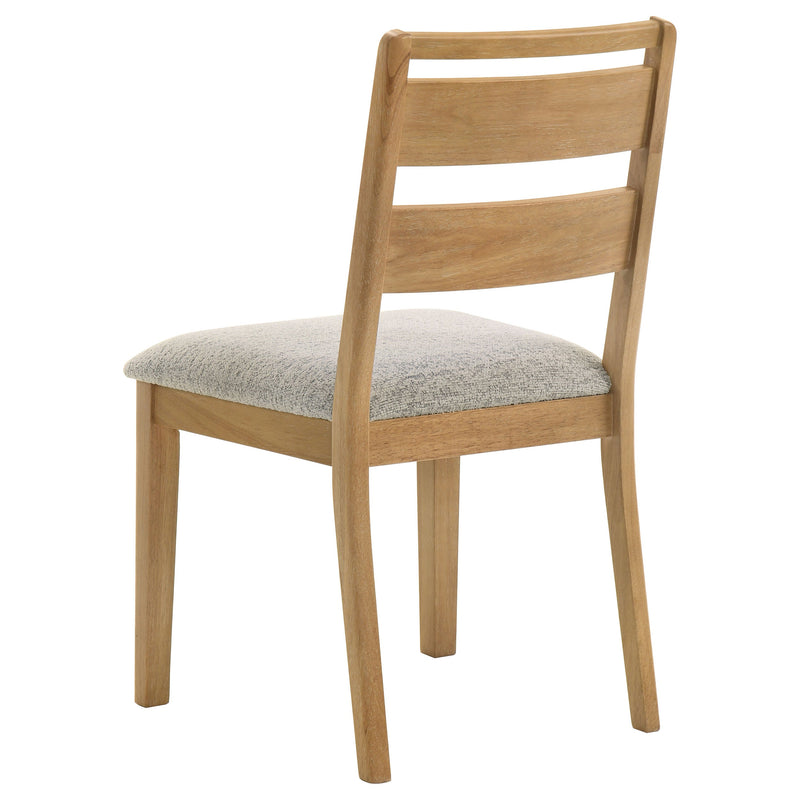 Silla auxiliar de comedor Duncan Ladder Back de roble lavado (juego de 2)