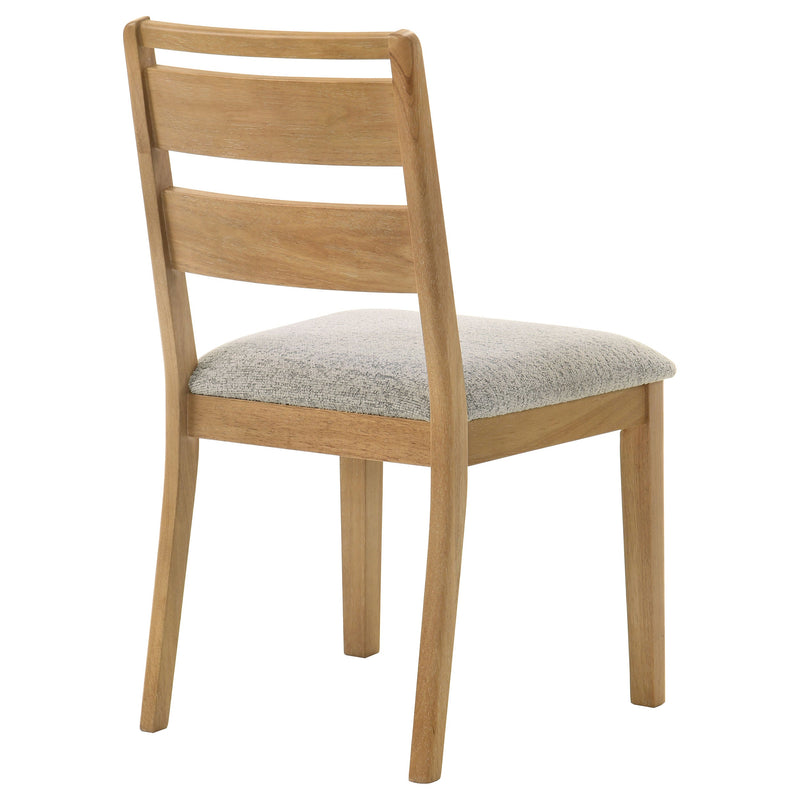Silla auxiliar de comedor Duncan Ladder Back de roble lavado (juego de 2)