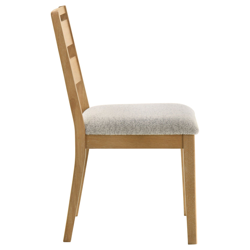 Silla auxiliar de comedor Duncan Ladder Back de roble lavado (juego de 2)