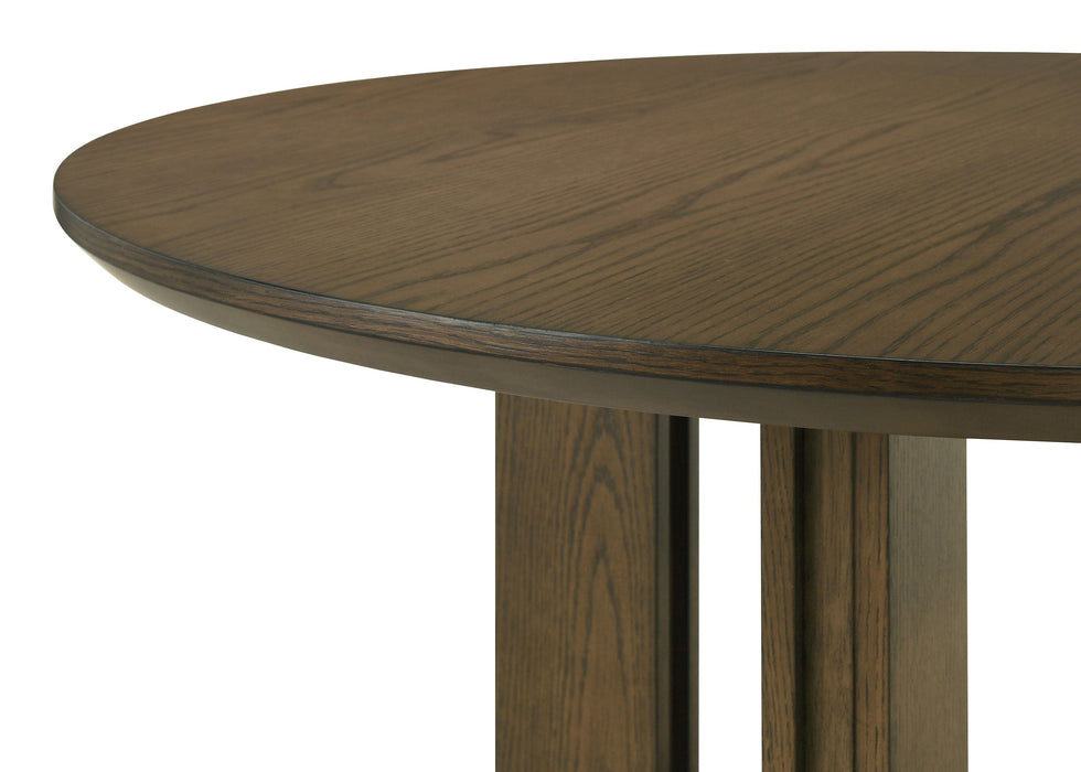 Ottowa Round Wood Dining Room Table Set Brown