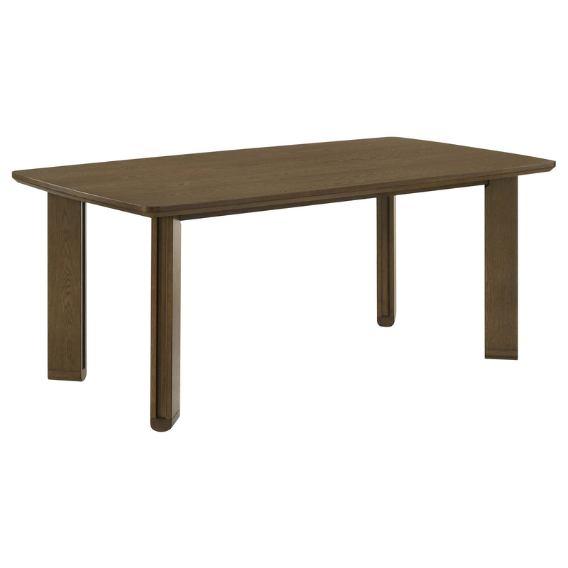Juego de mesa de comedor redonda de madera Ottowa, color marrón