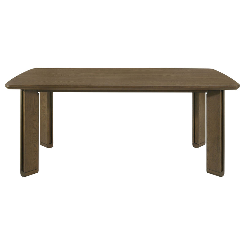 Juego de mesa de comedor redonda de madera Ottowa, color marrón