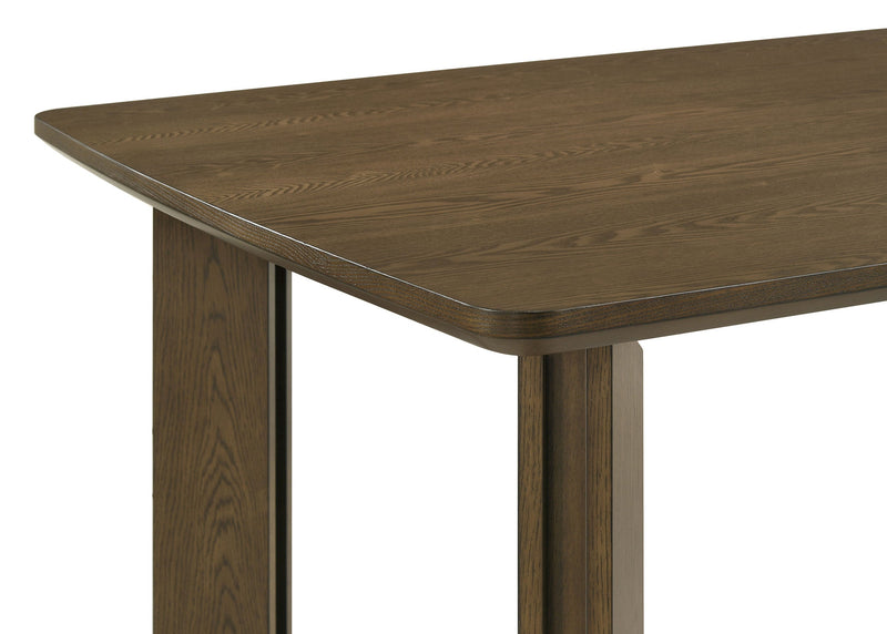 Juego de mesa de comedor redonda de madera Ottowa, color marrón