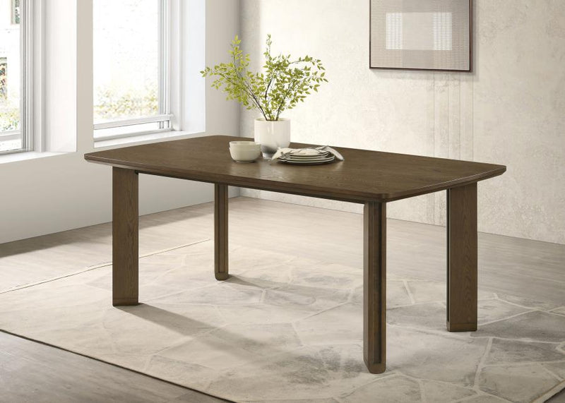 Mesa de comedor rectangular de madera Ottowa de 71 pulgadas - Marrón