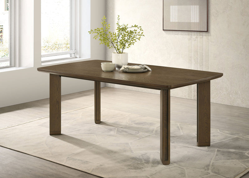 Mesa de comedor rectangular de madera Ottowa de 71 pulgadas - Marrón
