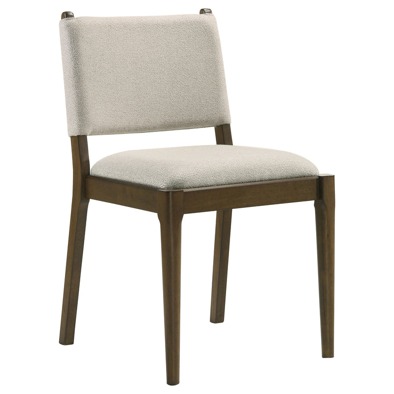 Silla auxiliar de comedor tapizada Ottowa, marrón (Juego de 2)