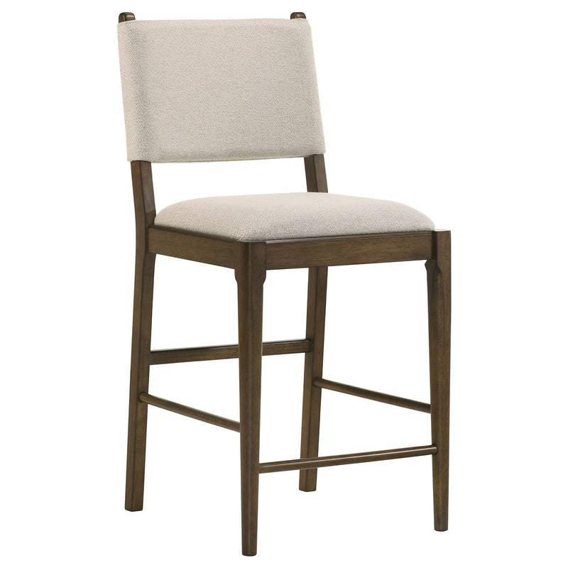 Silla auxiliar de mostrador tapizada Ottowa, marrón (juego de 2)