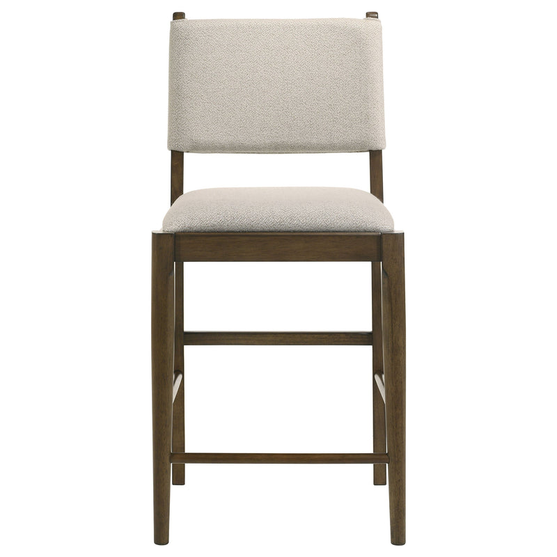 Silla auxiliar de mostrador tapizada Ottowa, marrón (juego de 2)