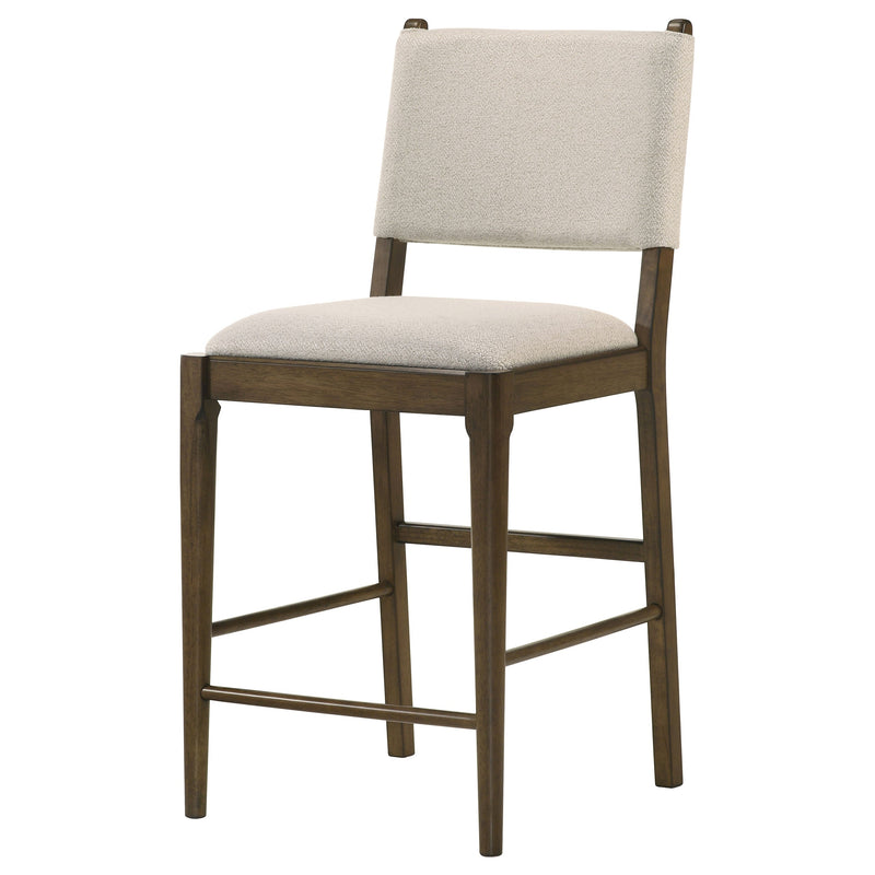 Silla auxiliar de mostrador tapizada Ottowa, marrón (juego de 2)