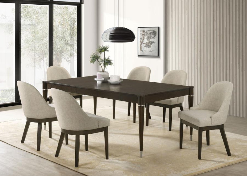 Juego de Comedor Rectangular Reseda Marrón Ceniza