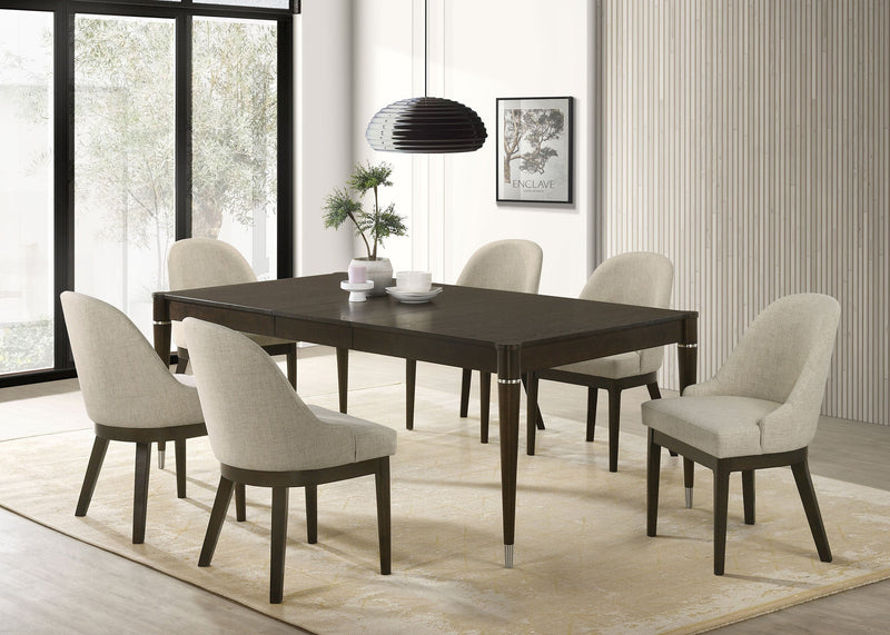 Juego de Comedor Rectangular Reseda Marrón Ceniza