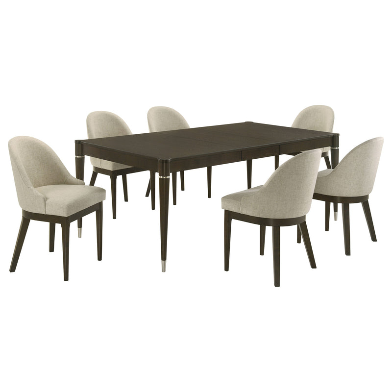 Juego de Comedor Rectangular Reseda Marrón Ceniza