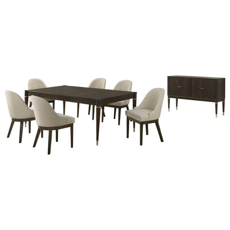 Juego de Comedor Rectangular Reseda Marrón Ceniza