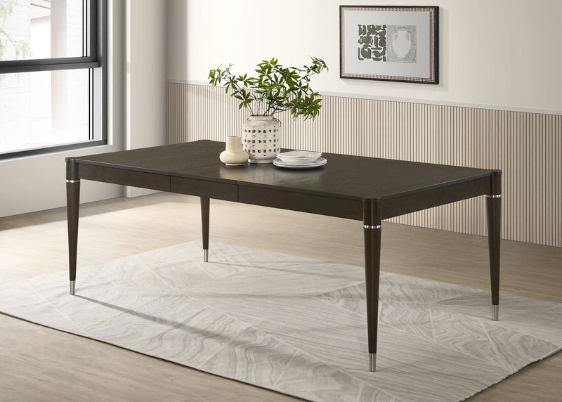 Mesa de comedor Reseda extensible de 81 pulgadas, marrón ceniza