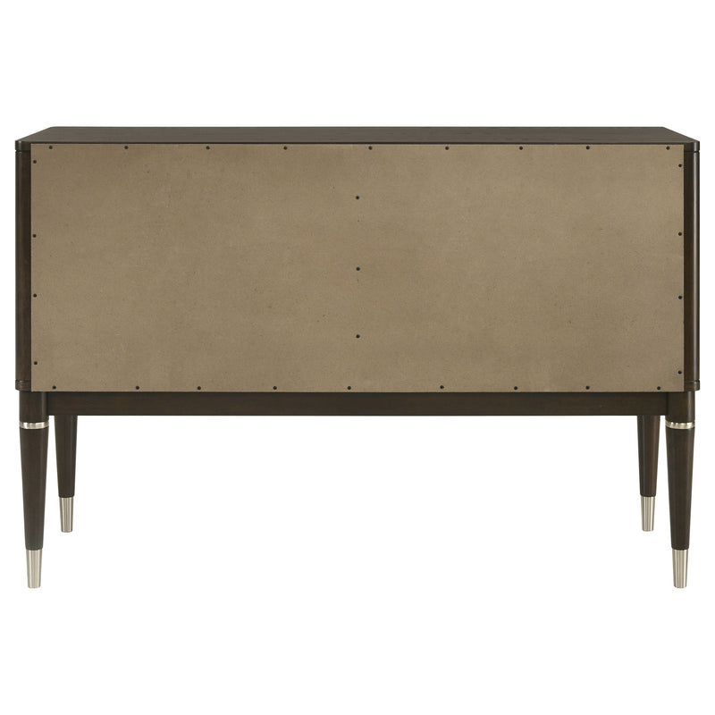 Aparador de comedor de 4 puertas con estantes Reseda, marrón ceniza