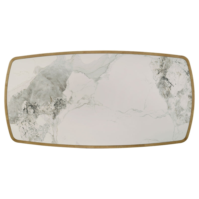 Juego de comedor rectangular Croyden de 7 piezas, madera natural envejecida