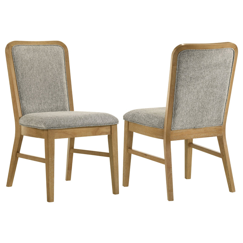 Silla auxiliar de comedor Croyden, color natural envejecido (juego de 2)
