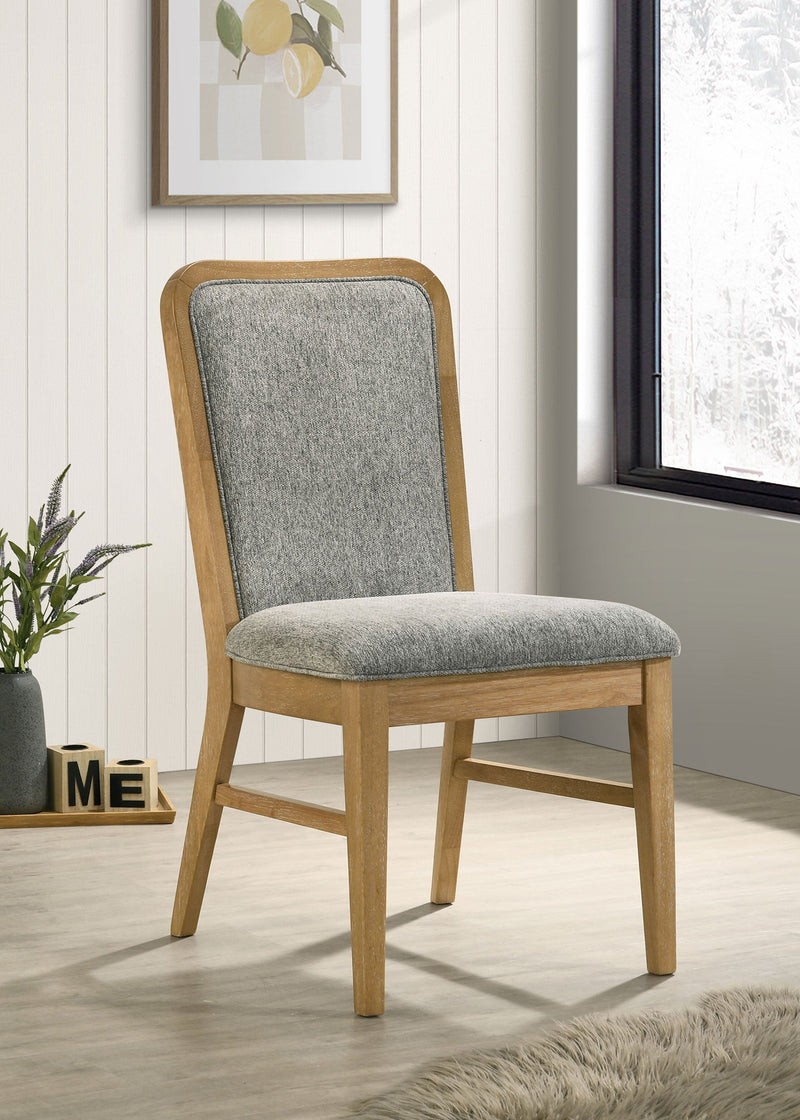 Silla auxiliar de comedor Croyden, color natural envejecido (juego de 2)