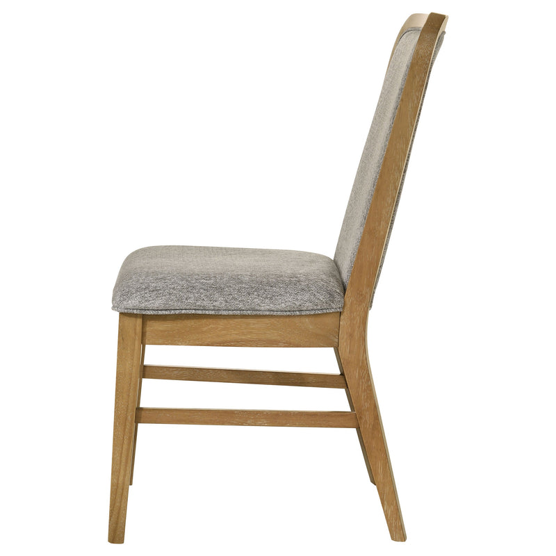 Silla auxiliar de comedor Croyden, color natural envejecido (juego de 2)