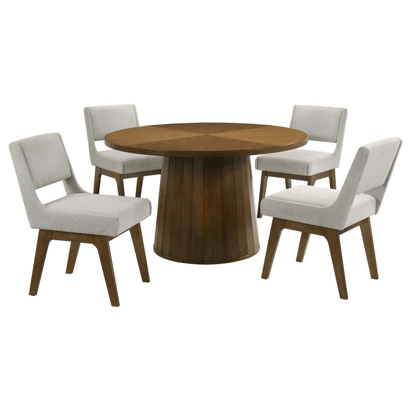 Galindo 5-piece 52-inch Round Dining Set