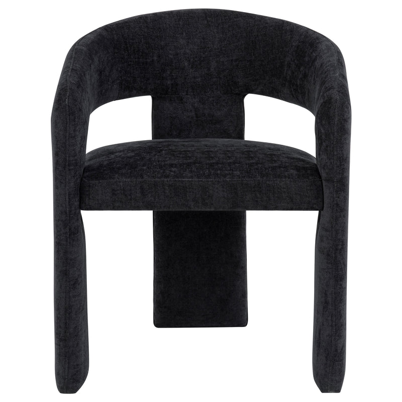 Sillón de comedor tapizado Carlow negro (juego de 2)