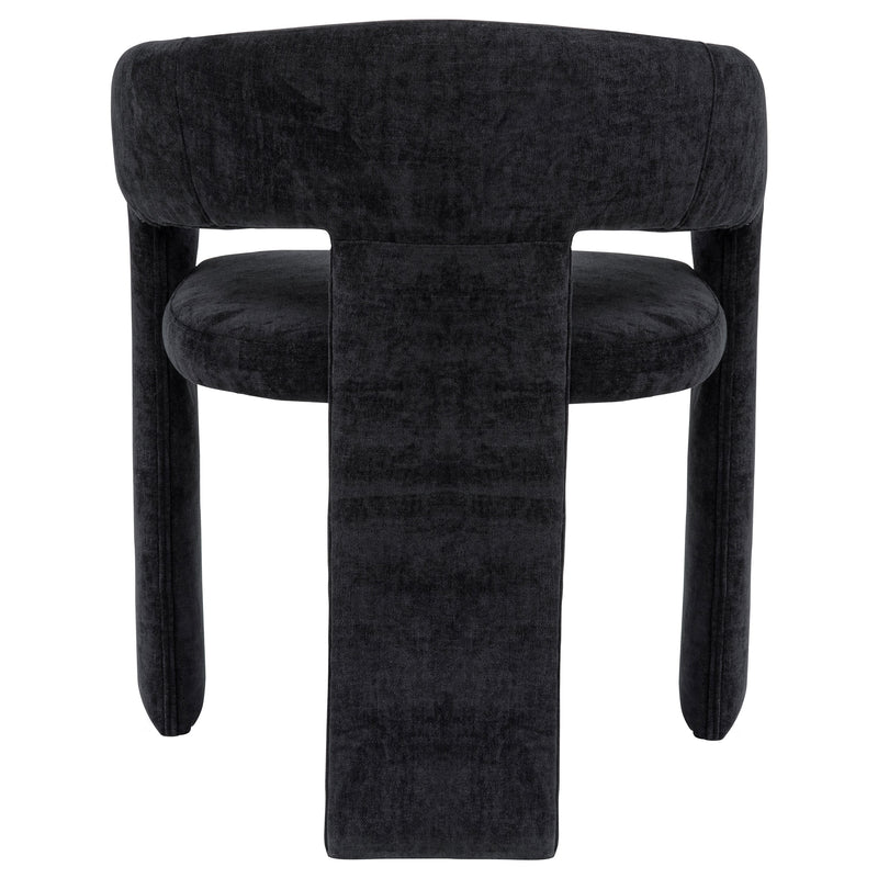 Sillón de comedor tapizado Carlow negro (juego de 2)