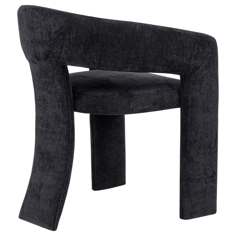 Sillón de comedor tapizado Carlow negro (juego de 2)