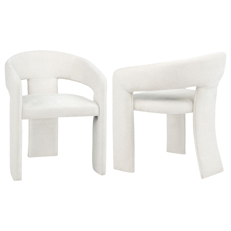 Sillón de comedor tapizado Carlow negro (juego de 2)