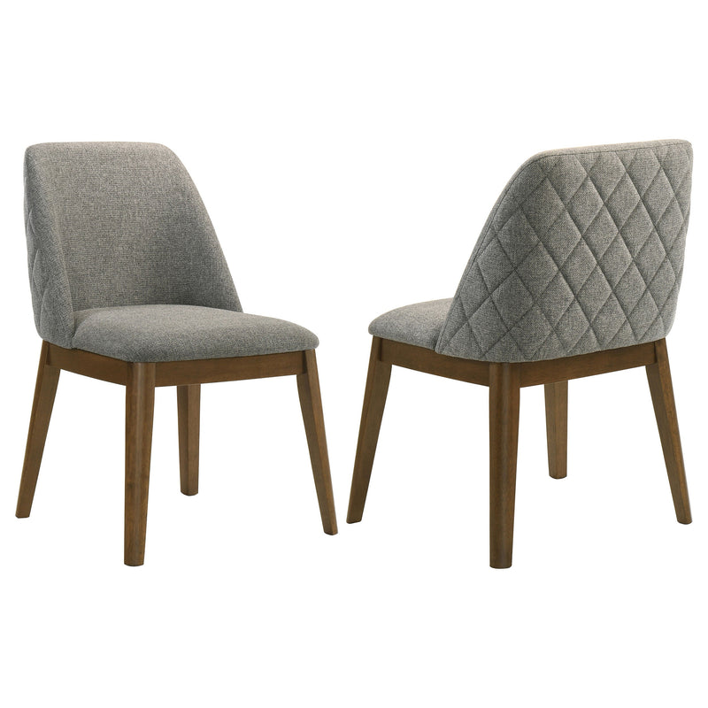 Silla de comedor auxiliar tapizada Franklin gris (juego de 2)