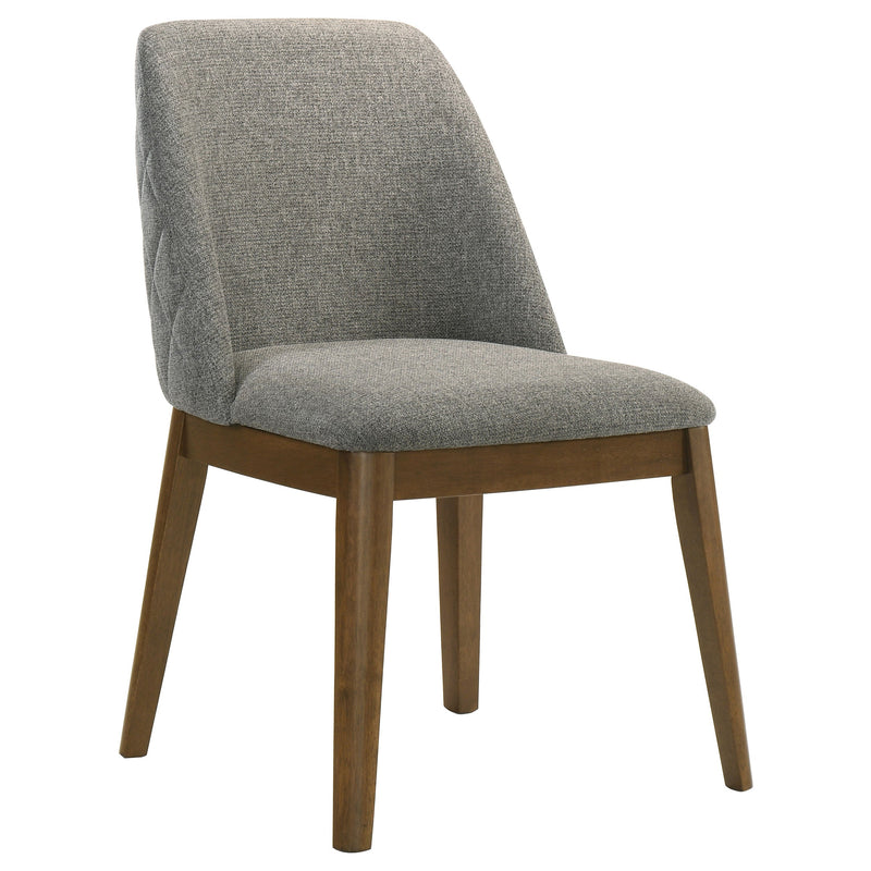 Silla de comedor auxiliar tapizada Franklin gris (juego de 2)