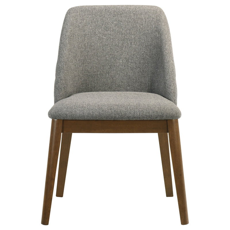 Silla de comedor auxiliar tapizada Franklin gris (juego de 2)