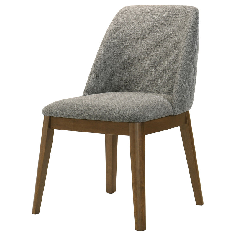 Silla de comedor auxiliar tapizada Franklin gris (juego de 2)
