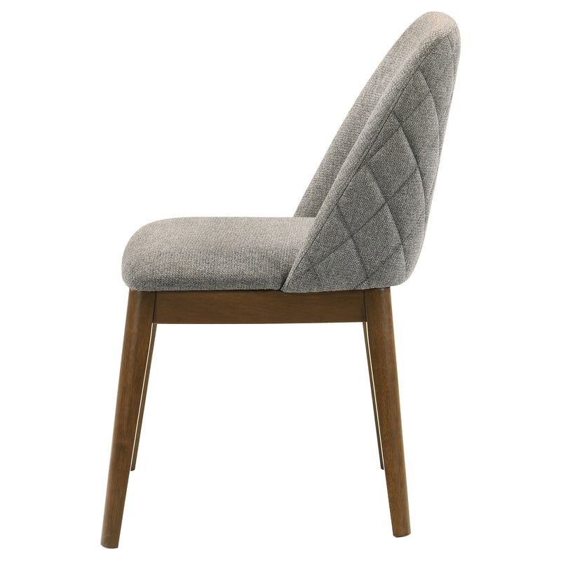 Silla de comedor auxiliar tapizada Franklin gris (juego de 2)