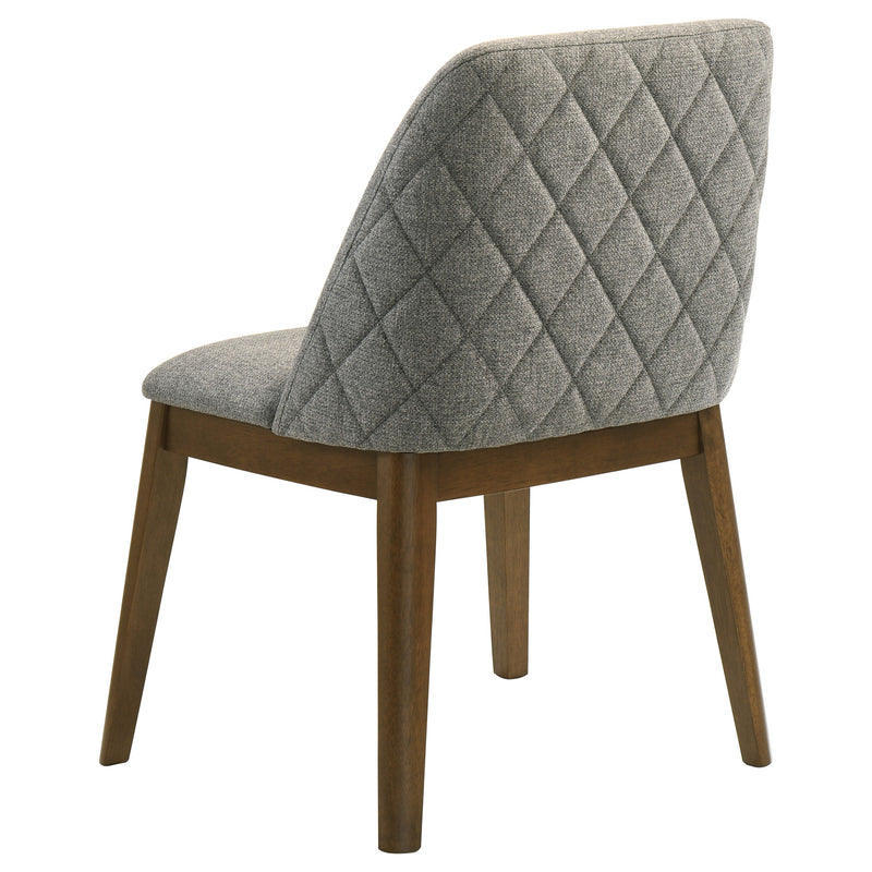 Silla de comedor auxiliar tapizada Franklin gris (juego de 2)
